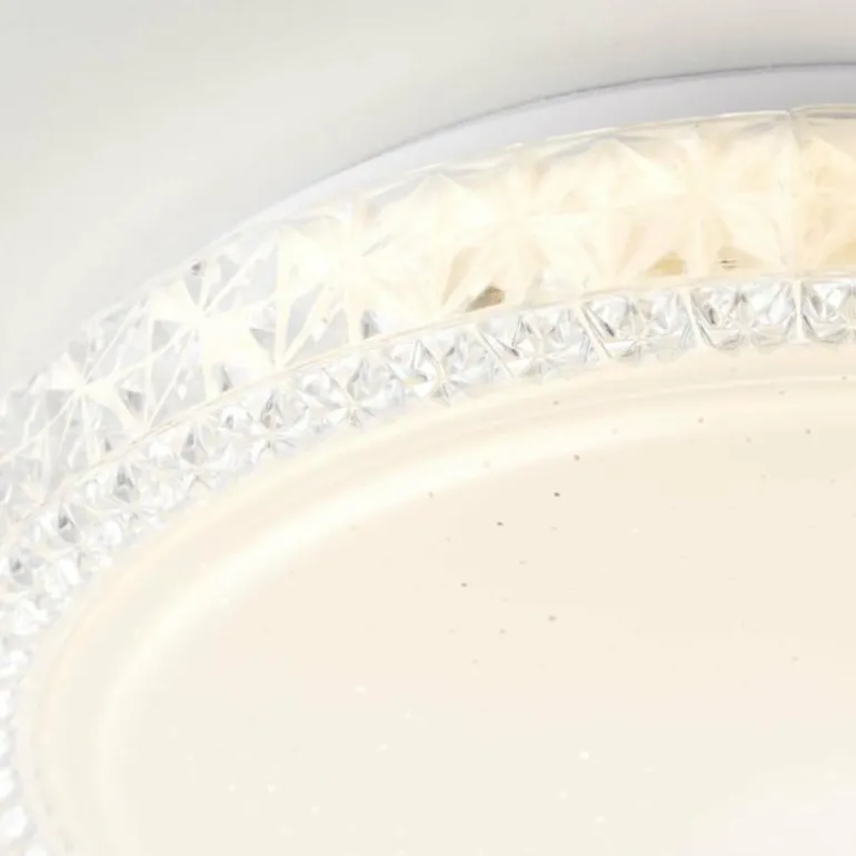 Plafonnier Brilliant Badria Blanc, 1 lumière