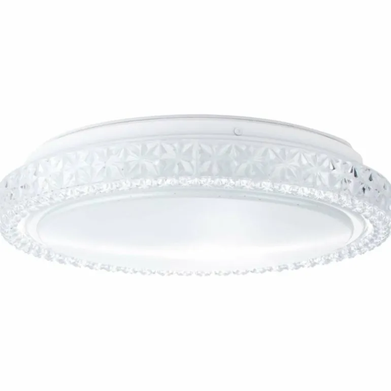 Plafonnier Brilliant Badria Blanc, 1 lumière