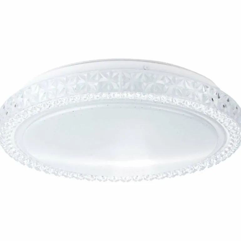 Plafonnier Brilliant Badria Blanc, 1 lumière