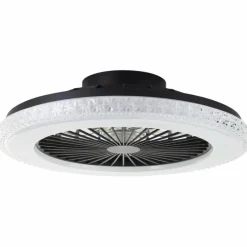 Plafonnier Brilliant Badria LED Noir, 1 lumière, Télécommandes