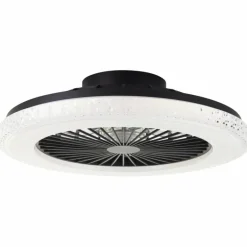 Plafonnier Brilliant Badria LED Noir, 1 lumière, Télécommandes