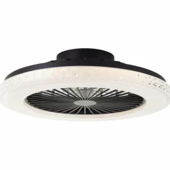 Plafonnier Brilliant Badria LED Noir, 1 lumière, Télécommandes