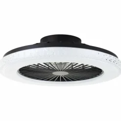 Plafonnier Brilliant Badria LED Noir, 1 lumière, Télécommandes