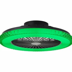 Plafonnier Brilliant Badria LED Noir, 1 lumière, Télécommandes