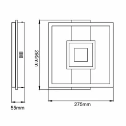 Plafonnier Brilliant Baldo LED Écru, Noir, Blanc, 1 lumière