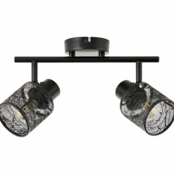 Plafonnier Brilliant Bano Noir, 2 lumières