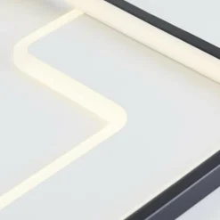 Plafonnier Brilliant Barden LED Noir, Blanc, 1 lumière, Télécommandes