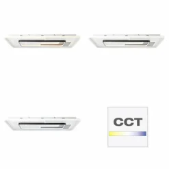 Plafonnier Brilliant Barden LED Noir, Blanc, 1 lumière, Télécommandes