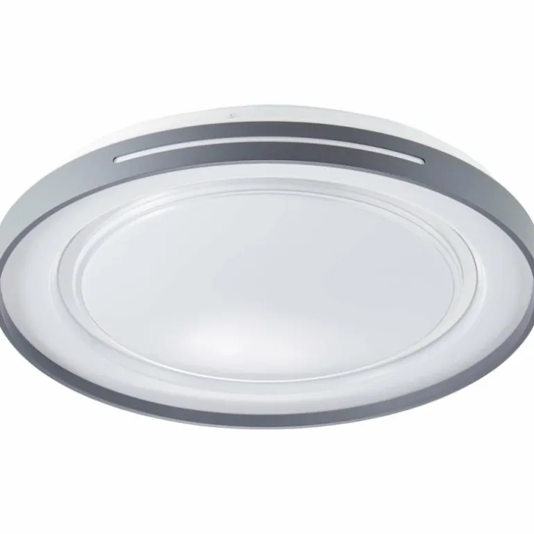 Plafonnier Brilliant Barty LED Gris, 1 lumière