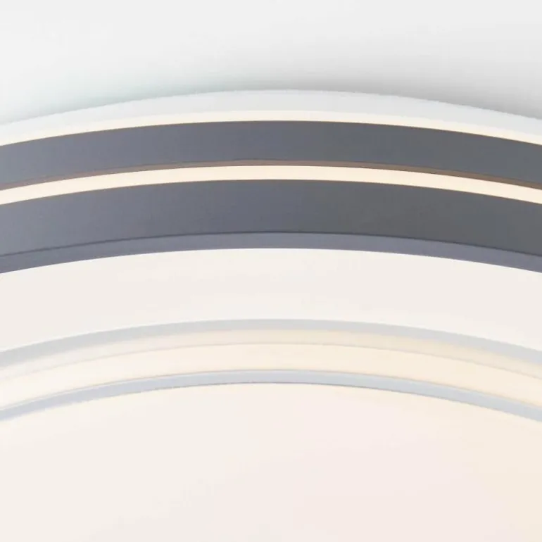 Plafonnier Brilliant Barty LED Gris, 1 lumière