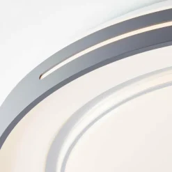 Plafonnier Brilliant Barty LED Gris, 1 lumière