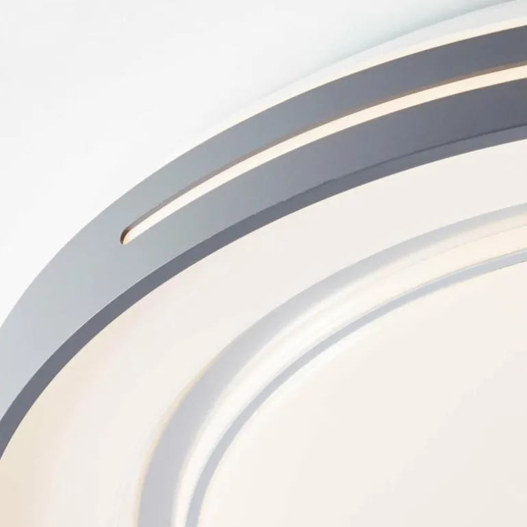 Plafonnier Brilliant Barty LED Gris, 1 lumière