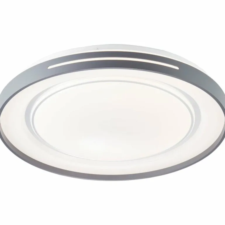 Plafonnier Brilliant Barty LED Gris, 1 lumière