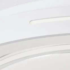 Plafonnier Brilliant Barty LED Chrome, Blanc, 1 lumière, Télécommandes