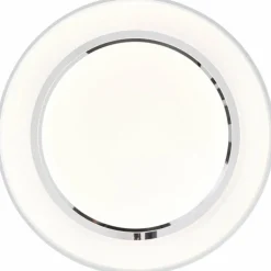 Plafonnier Brilliant Barty LED Chrome, Blanc, 1 lumière, Télécommandes