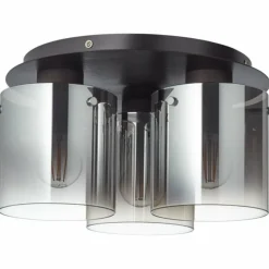 Plafonnier Brilliant Beth Noir, 3 lumières