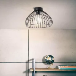 Plafonnier Brilliant Blacky Noir, 1 lumière