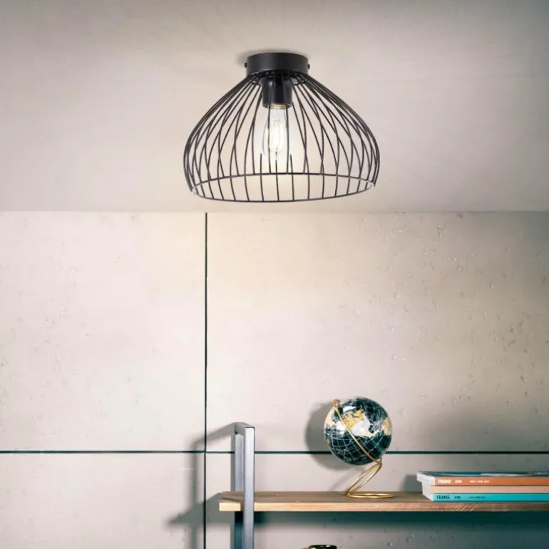 Plafonnier Brilliant Blacky Noir, 1 lumière