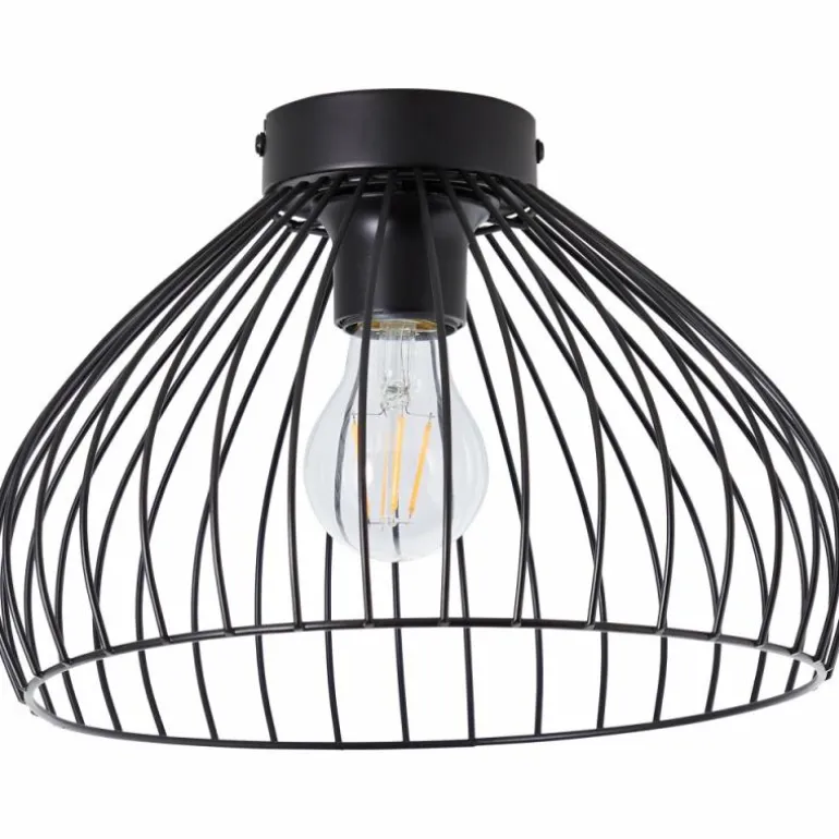 Plafonnier Brilliant Blacky Noir, 1 lumière