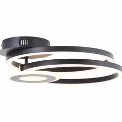 Plafonnier Brilliant Bray LED Noir, Blanc, 1 lumière
