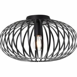 Plafonnier Brilliant Bremen Noir, 1 lumière