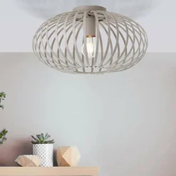 Plafonnier Brilliant Bremen Gris, 1 lumière