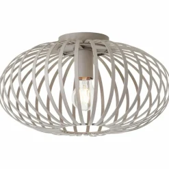 Plafonnier Brilliant Bremen Gris, 1 lumière