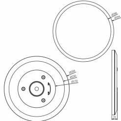 Plafonnier Brilliant Brennan LED Blanc, 1 lumière