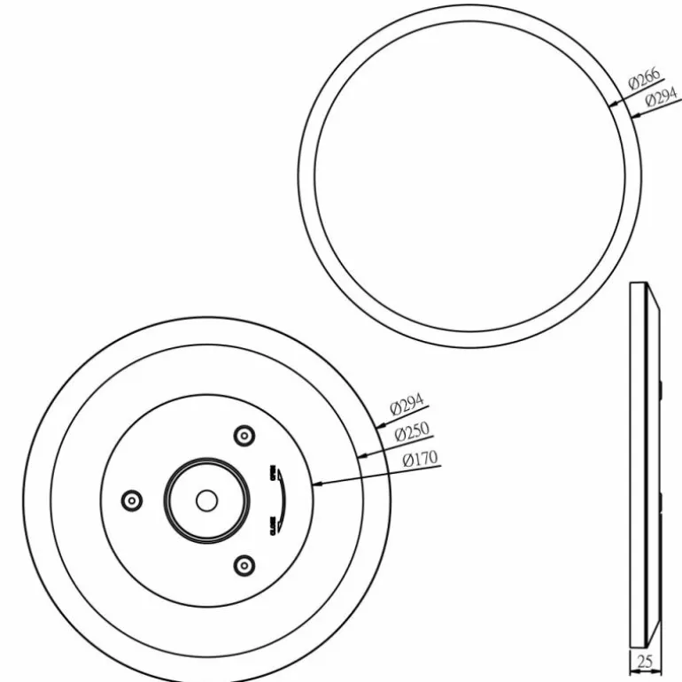 Plafonnier Brilliant Brennan LED Blanc, 1 lumière