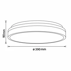 Plafonnier Brilliant Brodsky LED Brun, Blanc, 1 lumière