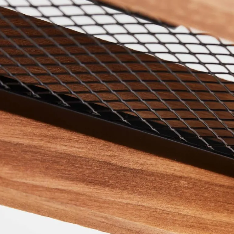 Plafonnier Brilliant Calandra Bois clair, Noir, 2 lumières