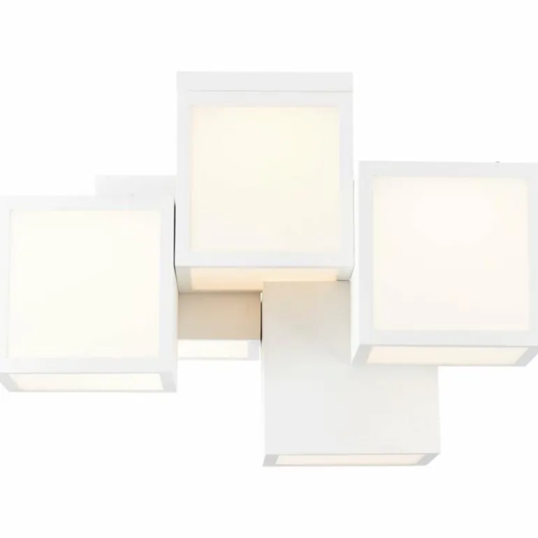 Plafonnier Brilliant Cubix LED Blanc, 1 lumière
