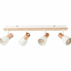 Plafonnier Brilliant Daintree Écru, Blanc, 4 lumières