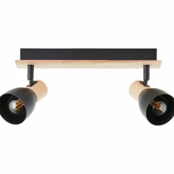 Plafonnier Brilliant Daintree Écru, Noir, 2 lumières