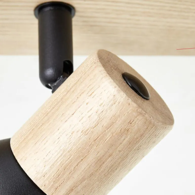 Plafonnier Brilliant Daintree Écru, Noir, 2 lumières