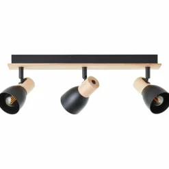 Plafonnier Brilliant Daintree Écru, Noir, 3 lumières