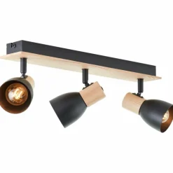 Plafonnier Brilliant Daintree Écru, Noir, 3 lumières