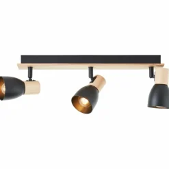 Plafonnier Brilliant Daintree Écru, Noir, 3 lumières