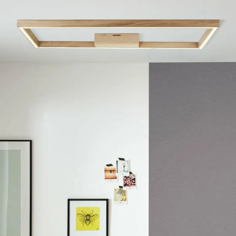 Plafonnier Brilliant Delgrosso LED Bois clair, 1 lumière