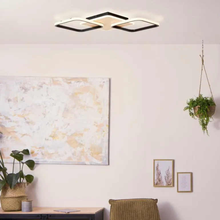 Plafonnier Brilliant Dennet LED Brun, Noir, 1 lumière