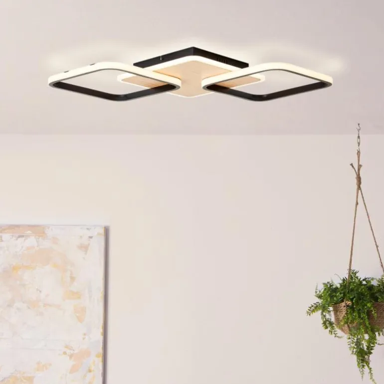 Plafonnier Brilliant Dennet LED Brun, Noir, 1 lumière