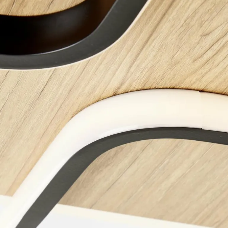 Plafonnier Brilliant Dennet LED Brun, Noir, 1 lumière