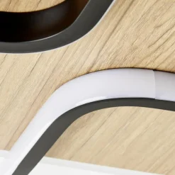 Plafonnier Brilliant Dennet LED Brun, Noir, 1 lumière