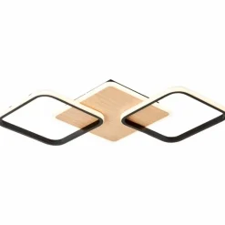 Plafonnier Brilliant Dennet LED Brun, Noir, 1 lumière