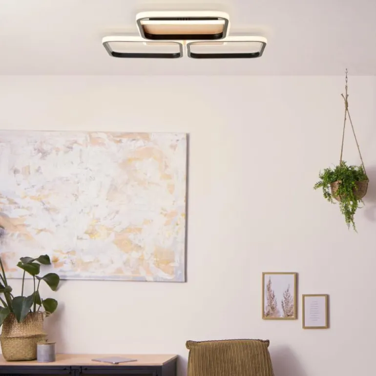 Plafonnier Brilliant Dennet LED Brun, Noir, 1 lumière