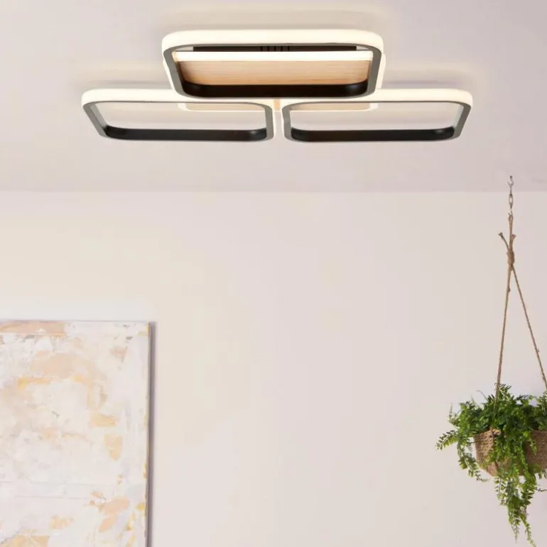 Plafonnier Brilliant Dennet LED Brun, Noir, 1 lumière