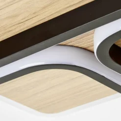 Plafonnier Brilliant Dennet LED Brun, Noir, 1 lumière