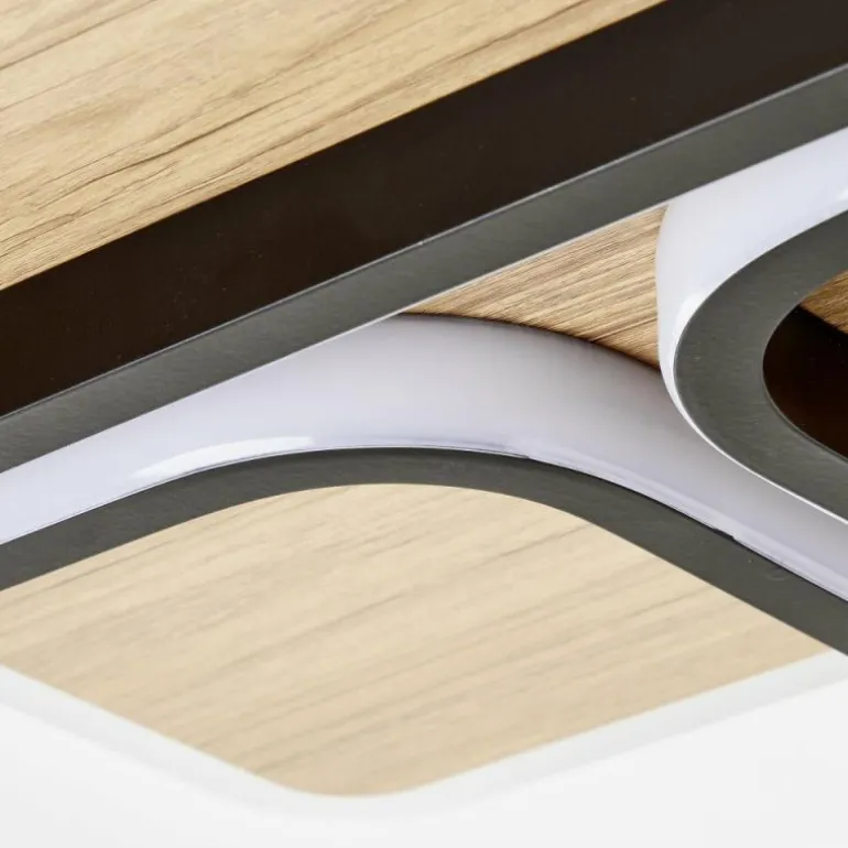 Plafonnier Brilliant Dennet LED Brun, Noir, 1 lumière