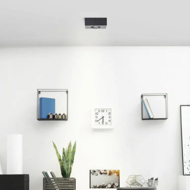 Plafonnier Brilliant Doro LED Noir, 1 lumière