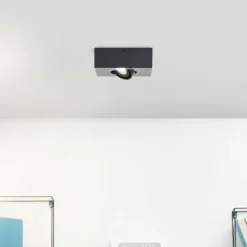 Plafonnier Brilliant Doro LED Noir, 1 lumière